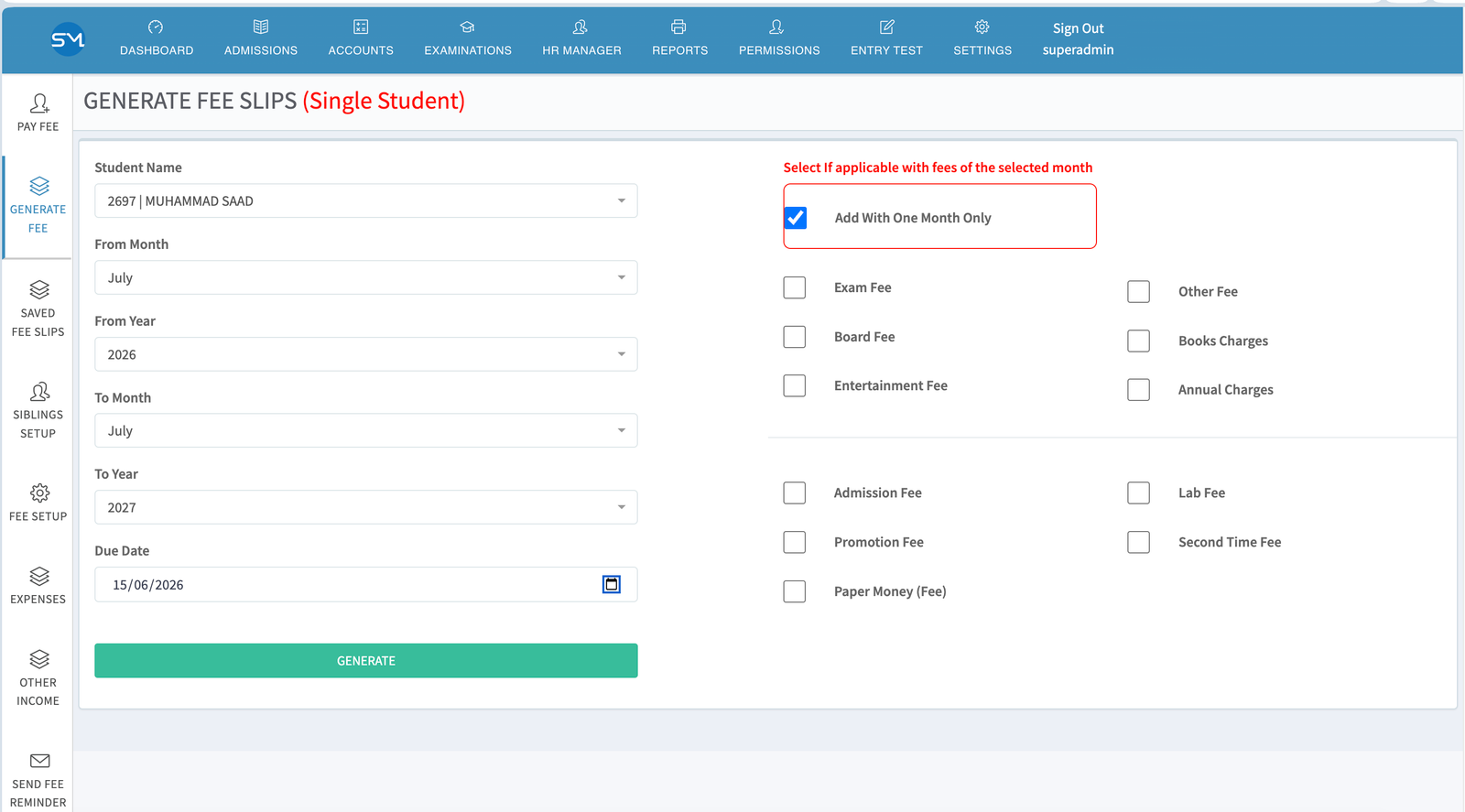 School M web application screenshot 17