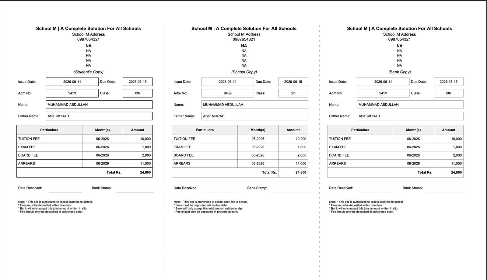 School M web application screenshot 23