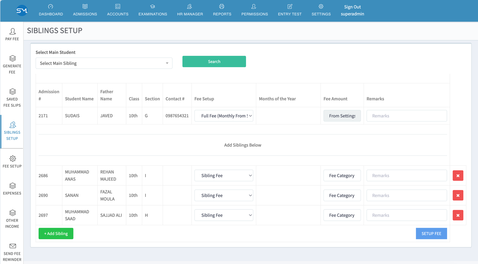 School M web application screenshot 24