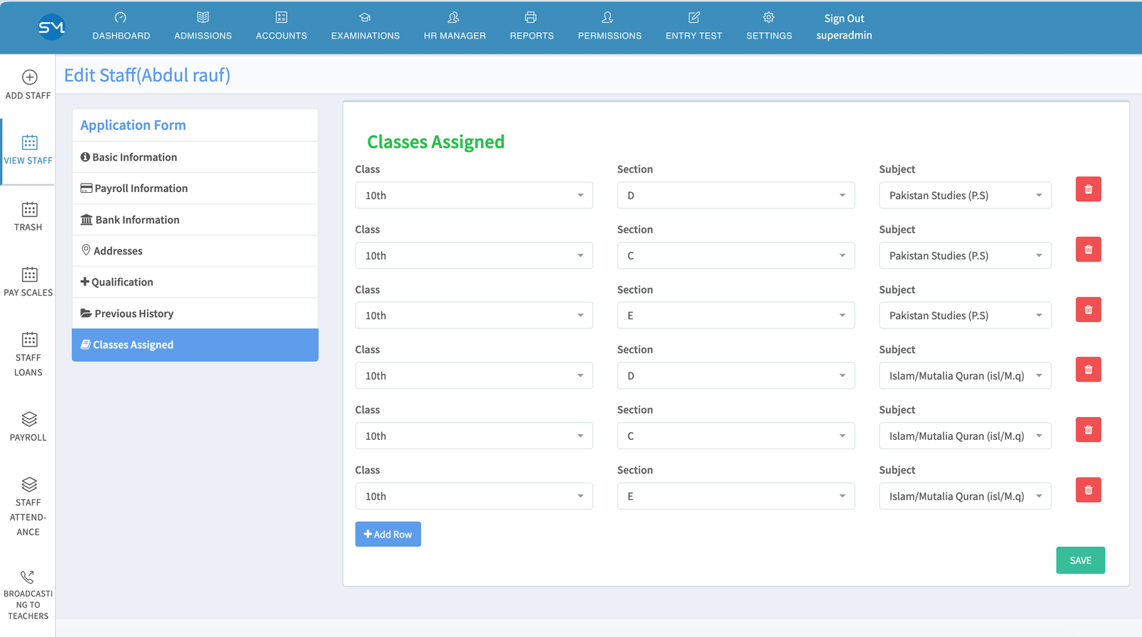 School M web application screenshot 39